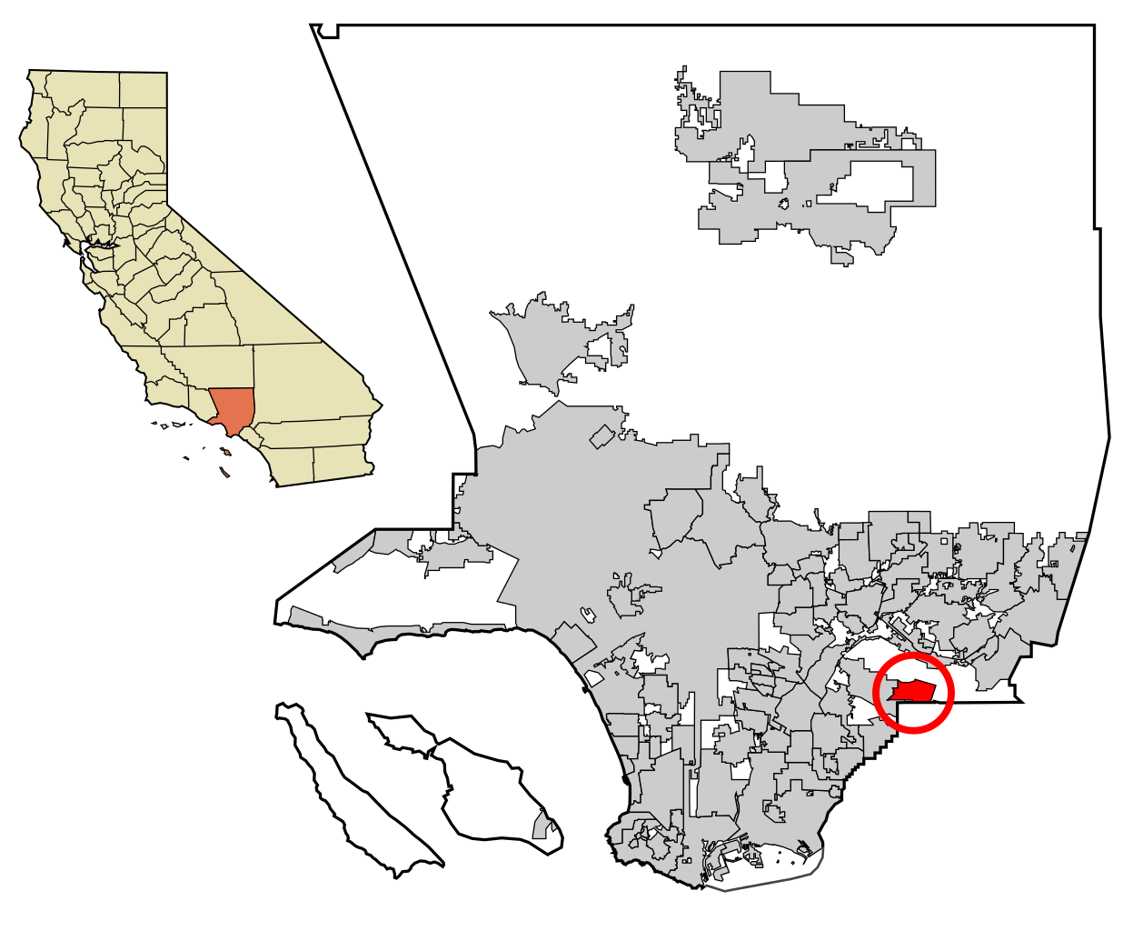 Map La Habra Heights CA